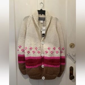 GOGO THE STRIPED CARDI SWEATER, BRAND NEW, TAGS ON
